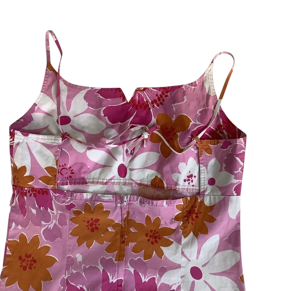 O'Neill Go Go Floral Mini Dress Pink Orange Tropical Cutout Back Womens Large - Picture 6 of 8